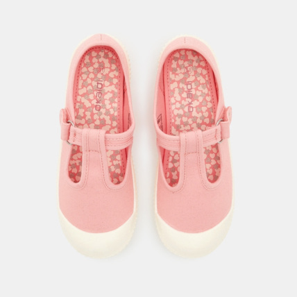 Avis Ballerines toile forme salomé roses fille OKAIDI 2