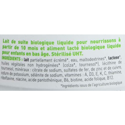 Avis Lait liquide 3 Croissance  Babybio 6