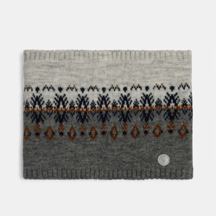 Avis Snood en jacquard scandinave gris garçon OKAIDI 1
