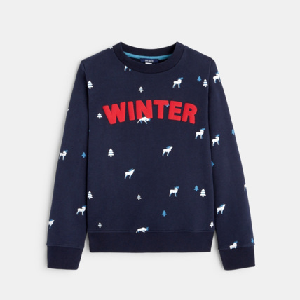 Avis Sweat-shirt à motifs imprimés bleu garçon OKAIDI 1