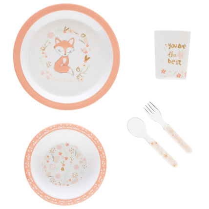 Avis Coffret repas en mélamine Woodland wonder - 5 pièces Prémaman 1