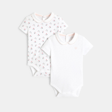 Avis Body cerises en coton pointelle (lot de 2) OBAÏBI 1