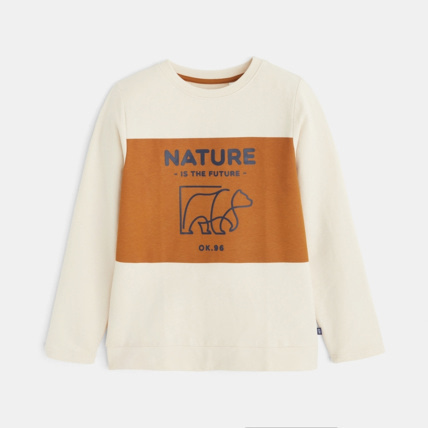 Avis Sweat-shirt à message "nature is the future" blanc garçon OKAIDI 2
