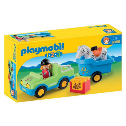 Avis Playmobil 1.2.3. - Véhicule avec remorque à cheval PLAYMOBIL 1