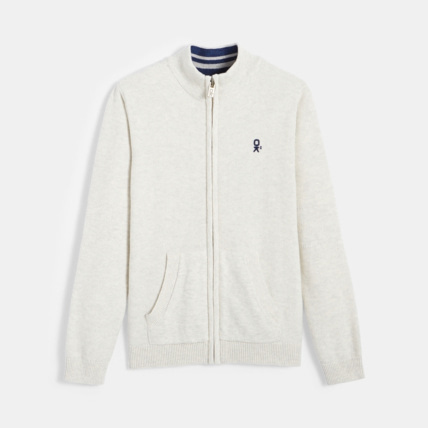 Avis Gilet zippé blanc garçon OKAIDI 1