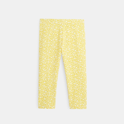 Avis Legging 3/4 imprimé fleuri jaune fille OKAIDI 2