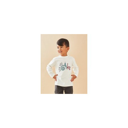 Avis T-shirt longues manches imprimé escargot NOUKIE'S 1
