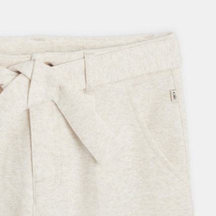 Avis Pantalon taille haute paper bag beige fille OKAIDI 3