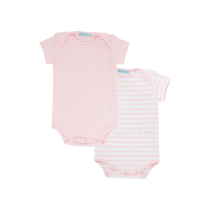 Avis Lot de 2 Bodies "Yannig" Baby - coton - Blanc/Crevette ARMOR-LUX 1