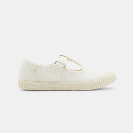 Avis Ballerines toile forme salomé blanches fille OKAIDI 1