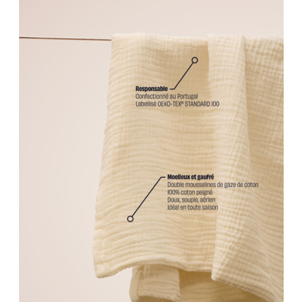 Avis Drap housse - Gaze de coton Tediber 3