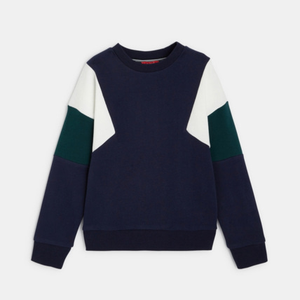 Avis Sweat-shirt colorblock bleu garçon OKAIDI 1