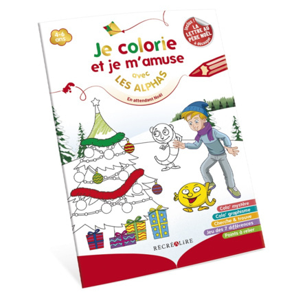 Avis Livre Je colorie et je m'amuse avec les Alphas - En attendant Noël ÉDITIONS RÉCRÉALIRE 1