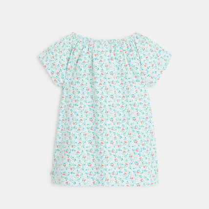 Avis T-shirt imprimé à encolure élastiquée vert fille OKAIDI 3
