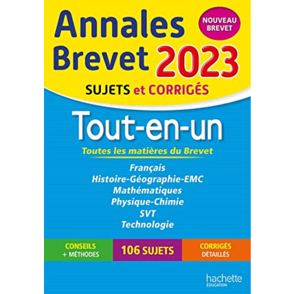 Avis Annales BREVET 2023 Tout-en-un Hachette Éducation 1