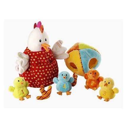 Avis Peluche marionnette Ophélie et ses poussins Lilliputiens 1