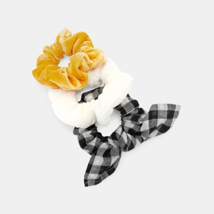 Avis Chouchou en tissu (lot de 3) jaune fille OKAIDI 1