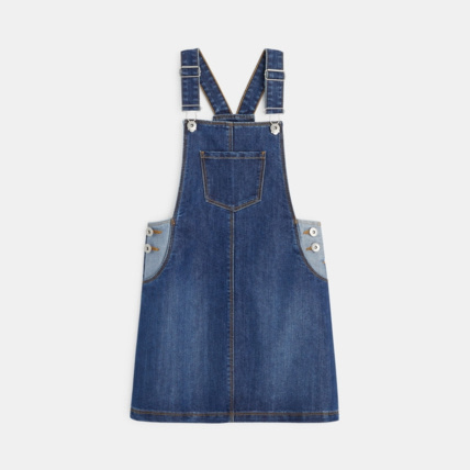 Avis Robe-salopette en jean bleue fille OKAIDI 1