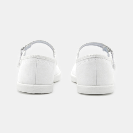 Avis Tennis ballerines toile blanches fille OKAIDI 4