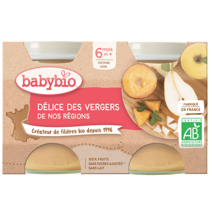 Avis BIO Délice des Vergers de nos Régions dès 4 mois Babybio 1