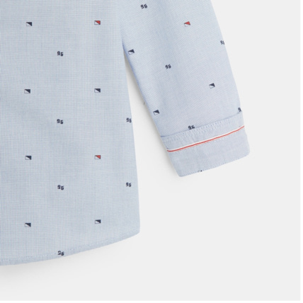Avis Chemise Oxford à petits motifs turquoise garçon OKAIDI 4