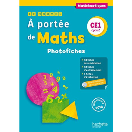 Avis Le nouvel - À portée de maths CE1 - Photofiches + CD - Ed. 2018 Hachette Éducation 1