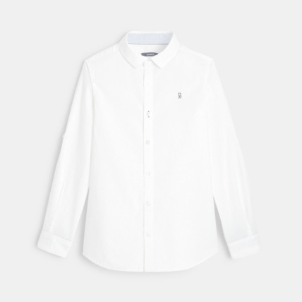 Avis Chemise unie blanche garçon OKAIDI 2