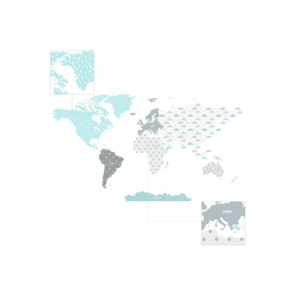 Avis Sticker carte du monde bleue Mon Lit Cabane 2
