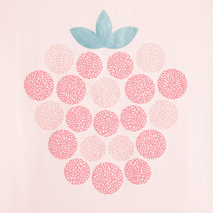 Avis T-shirt à motif fruité "fraise" rose fille OKAIDI 2