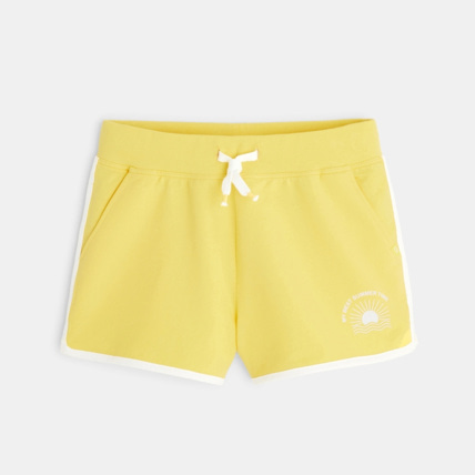 Avis Short uni en jersey doux jaune fille OKAIDI 1