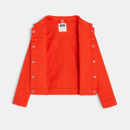 Avis Veste en toile orange fille OKAIDI 3