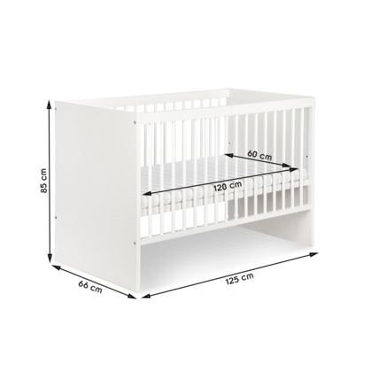 Avis Lit bébé enfant avec barreaux amovibles et sommier réglable DALIA Mon Mobilier Design 4