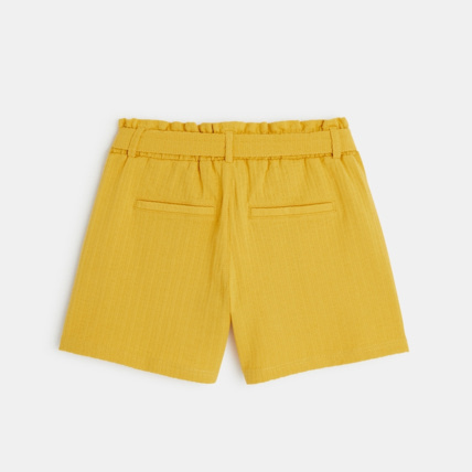 Avis Short léger uni à ceinture jaune fille OKAIDI 4