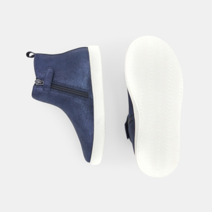 Avis Boots irisées croûte de cuir à étoile bleues fille OKAIDI 3