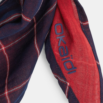 Avis Foulard triangle recto verso bleu fille OKAIDI 2