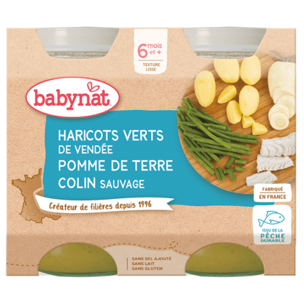 Avis Pot Menu Haricots verts de Vendée POmme de terre Colin Sauvage Babybio 1