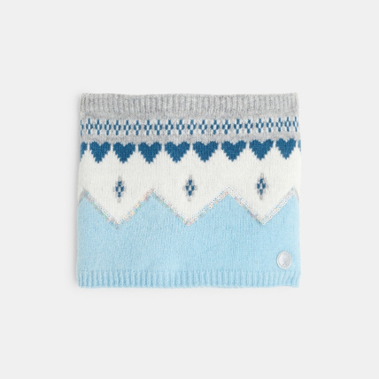 Avis Snood en jacquard à sequins bleu fille OKAIDI 2