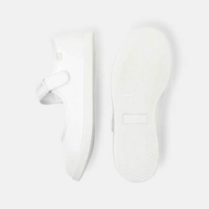 Avis Tennis ballerines toile blanches fille OKAIDI 3