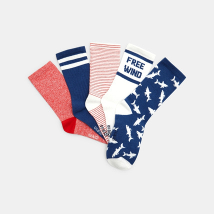 Avis Chaussettes fantaisie (lot de 5 paires) rouges garçon OKAIDI 2