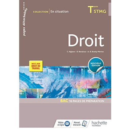 Avis En situation Droit Tle STMG - Livre élève - Éd. 2018 Hachette Éducation 1