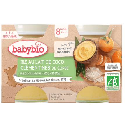 Avis Riz au Lait de coco Clémentines de Corse Babybio 1