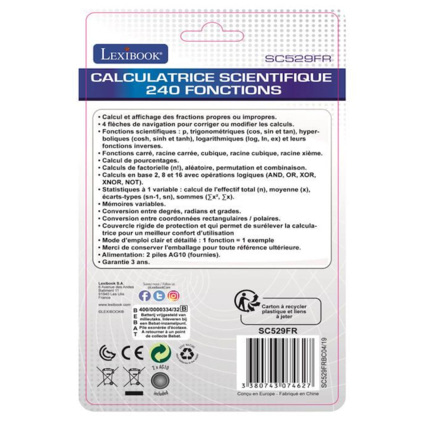 Avis Calculatrice Scientifique LEXIBOOK 4
