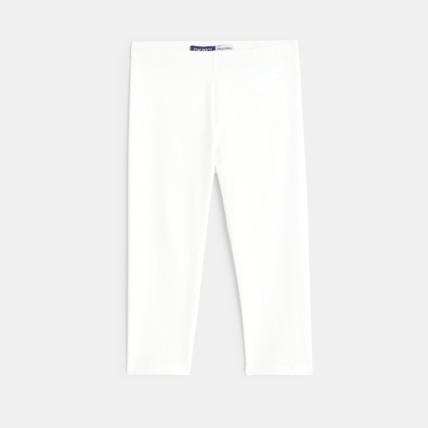 Avis Legging court en jersey blanc fille OKAIDI 1