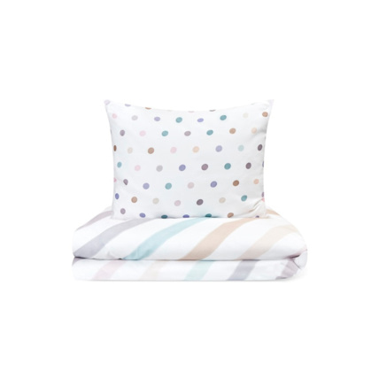 Avis Housse de couette en satin de coton - Pastel Duo Mon Lit Cabane 2