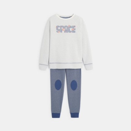 Avis Pyjama 2 pièces en jersey à message Space blanc garçon OKAIDI 1