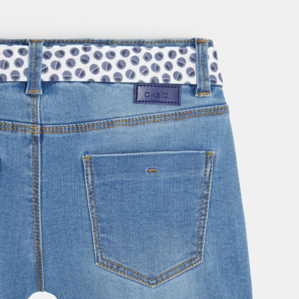 Avis Short en jean ceinturé bleu fille OKAIDI 3