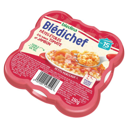 Avis BLEDICHEF Pâtes étoiles à la sauce tomate et jambon Blédina 3