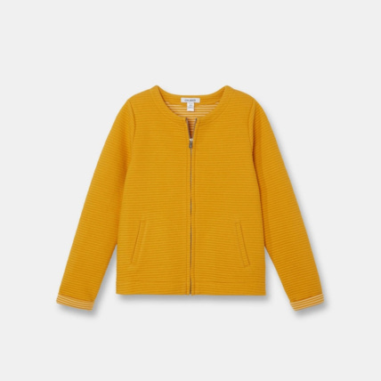Avis Sweat-shirt côtelé jaune fille OKAIDI 1