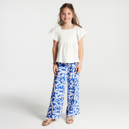 Pantalon large imprime bleu fille OKAIDI Comparateur Avis Prix