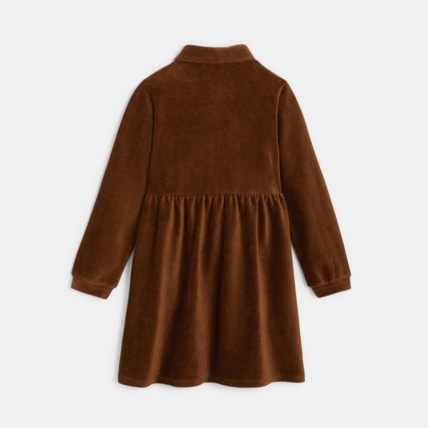 Avis Robe-chemise en velours côtelé marron fille OKAIDI 2